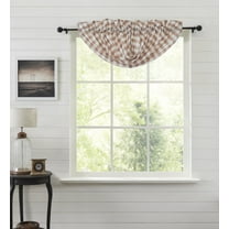 VHC Brands Annie Buffalo Portabella Check Balloon Valance 15x60