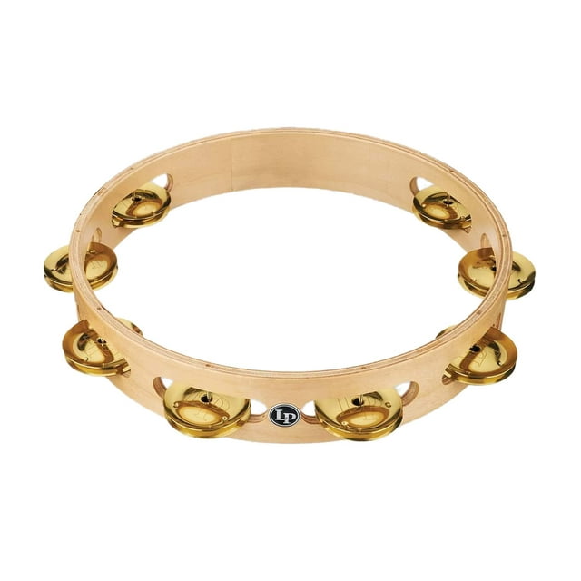 Tambourine Latin Percussion PRO 10 de una sola fila con cascabeles de latón
