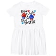 thumbnail image 3 of Inktastic 4th of July Red, White and Blue Sweetie Cupcakes and Stars Girls Toddler Dress, 3 of 5