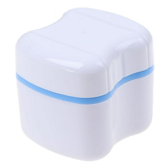 Denture False Teeth Storage Box Case With Filter Screen Dental Appliance