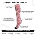 thumbnail image 2 of Rateoe Sweet Compression Socks for Women and Men 20-30mmHg-Circulation Support Socks Knee High Nurse Pregnant Running Medical and Travel Athletic, 2 of 7
