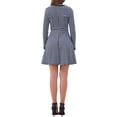 thumbnail image 3 of Vestido A-Line Elegante de Cuello Redondo con Botones de Houndstooth para Mujeres INSPIRE CHIC Talla L 2, 3 of 6
