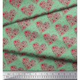 thumbnail image 3 of Soimoi Moss Georgette Fabric Bird & Heart Print Fabric by The Yard 42 Inch Wide, 3 of 3