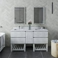 thumbnail image 2 of Fresca Stella 60" Double Bathroom Vanity w/ Open Base & Mirrors in Rustic White, 2 of 13