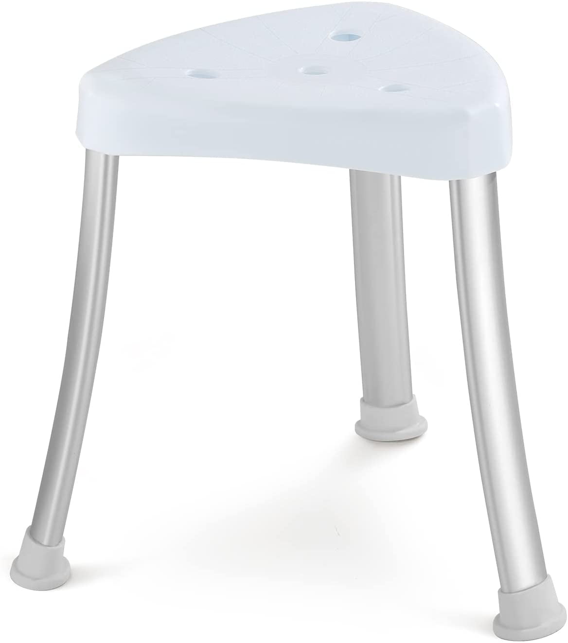 OasisSpace Corner Shower Stool Triangular Spa Shower Seat for Inside