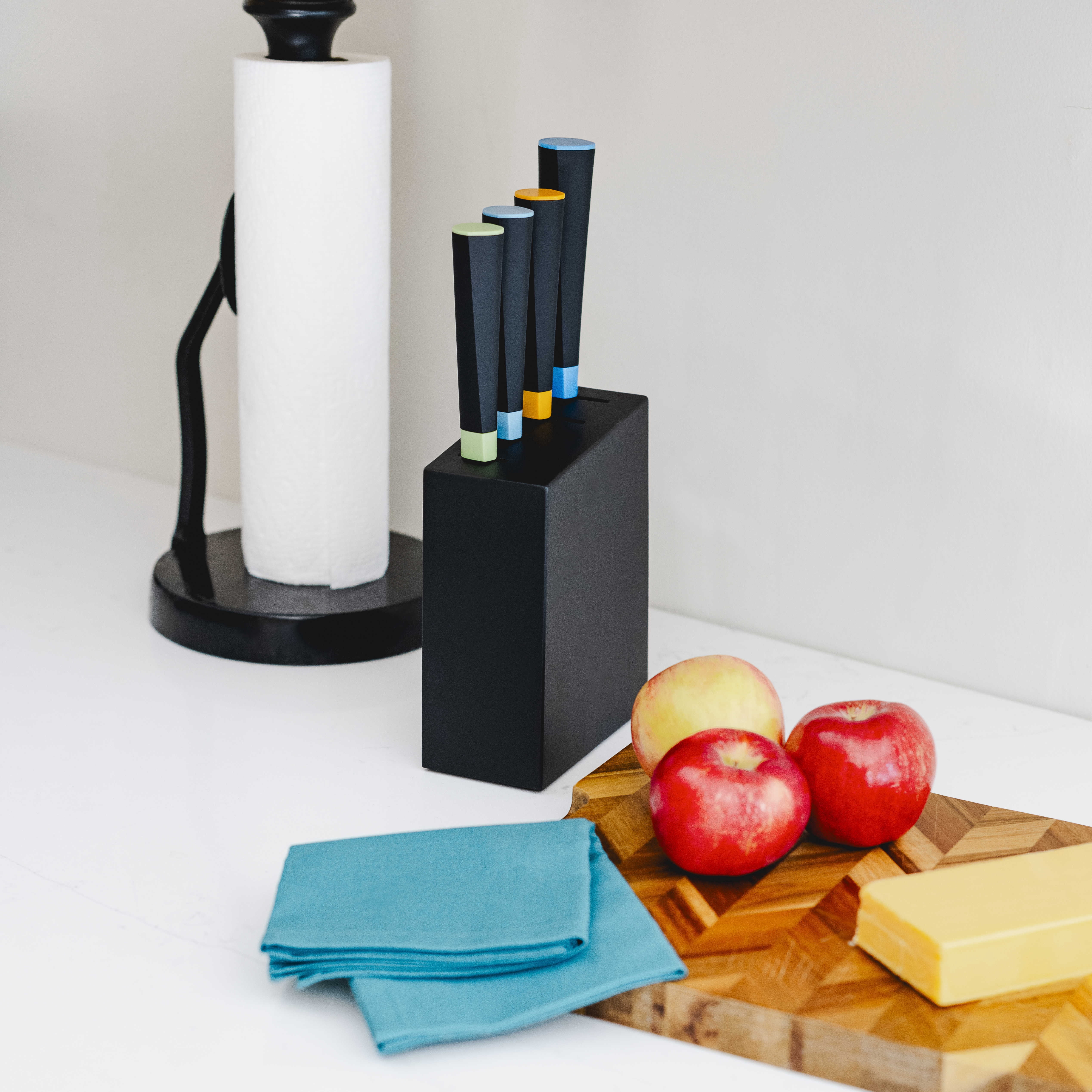 Dura Living Artistic Edge 5-Piece Kitchen Knife Block Set