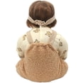 thumbnail image 4 of 18 inch Brown Bear Strap Pants Sets Alive Doll Clothes Romper Outfits for 18 to 20 inch Reborn Baby Doll Boy and Girl, 4 of 5