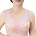 thumbnail image 6 of Bras! Ashirexll Bras for Older Women, Full Coverage Wireless Solid Color Traceless Comfortable No Steel Ring Breathable Gathering Bra Pink 4XL, 6 of 6