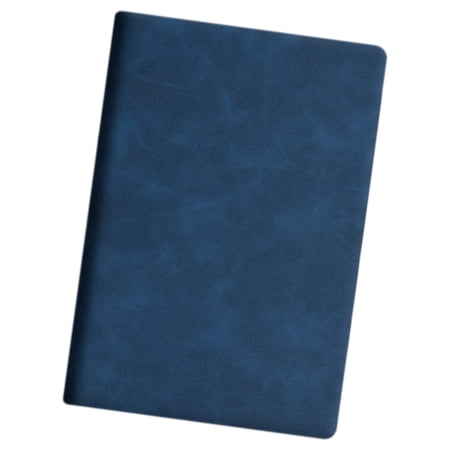 Navy Frosted Leather A5 Notebook Journal with Thick Paper Writing Diary for Business Work Campus Durable Portable Notepad for Daily Planning 1Pcs