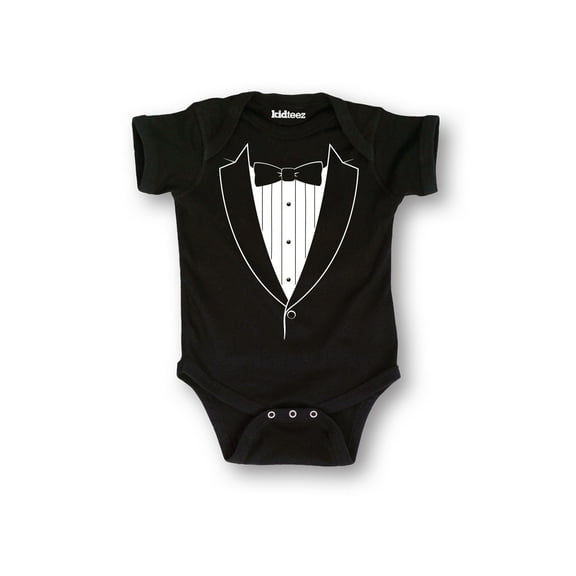 Instant Message - Basic Tuxedo - Infant Baby One Piece