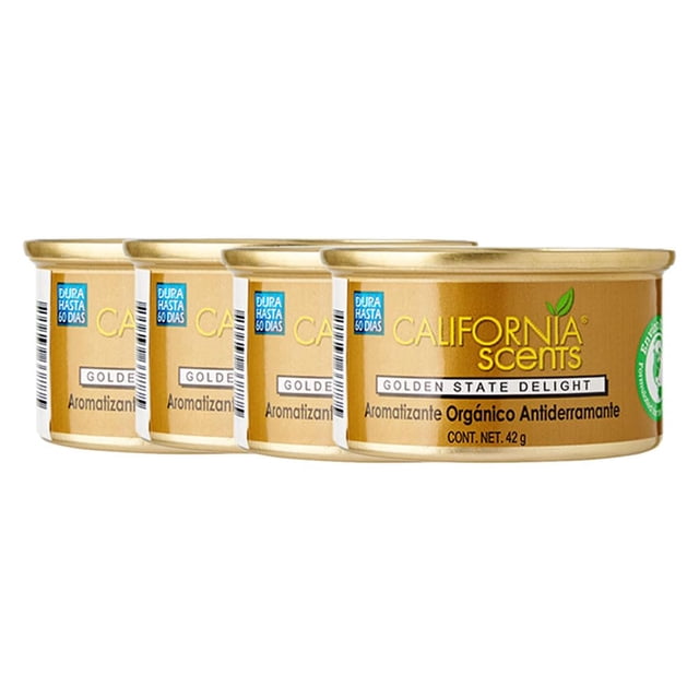 Ambientador California Scents Golden State Delight, paquete de 4