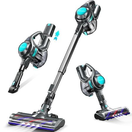 Cordless Vacuum Cleaner, 20Kpa Lightweight Stick Vacuum, Powerful Suction, Up To 45 Mins Runtime, Anti-Tangle 4 IN 1 Vacuum Cleaner For Home Carpet & Hard Floor Pet Hair