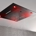 thumbnail image 3 of 24x24 Inch Ceiling Mounted LED Rain Shower Head, 3 Function(Rain+Waterfall+Spray)Overhead Shower Head, 3 of 5