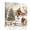 Gray Red, variant on Canvas Wall Art, Christmas Farm Framed Canvas Prints for Living Room Office, Xmas Tree Snowman Barn Winter Country Extra Large Gallery Wrapped Wall Decor for Home Office, Gifts, 24"x32" Ship Next Day