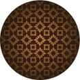 thumbnail image 1 of Ahgly Company Machine Washable Indoor Round Transitional Saddle Brown Area Rugs, 7' Round, 1 of 7