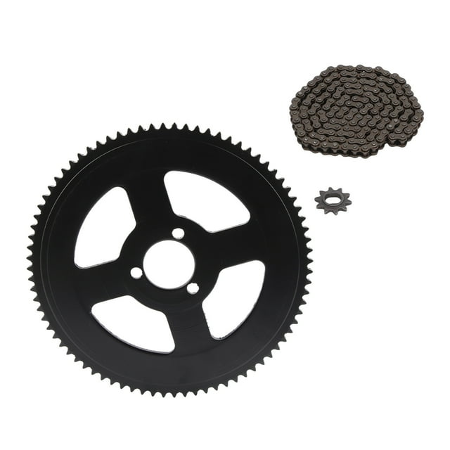 Kit de Cadena y Sótbelo, 146 Enlaces Kit de Sótbelo de Bicicleta Transmisión de Potencia Máxima Resistente Para Motor 1020