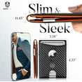 thumbnail image 3 of Minimalist Bifold RFID Blocking Smart Wallet with Air Tag Holder  Clip, 3 of 11