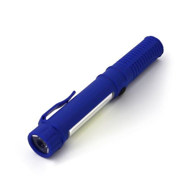 Mini linterna de mano LED Batería brillante eléctricaLED High Brightness Flashlight Estudiante Pen Light Handheld Antorcha Batería Powered Hunting Senderismo Camping Spotlight Lámpara Azul Azul Inevent OD002481-03