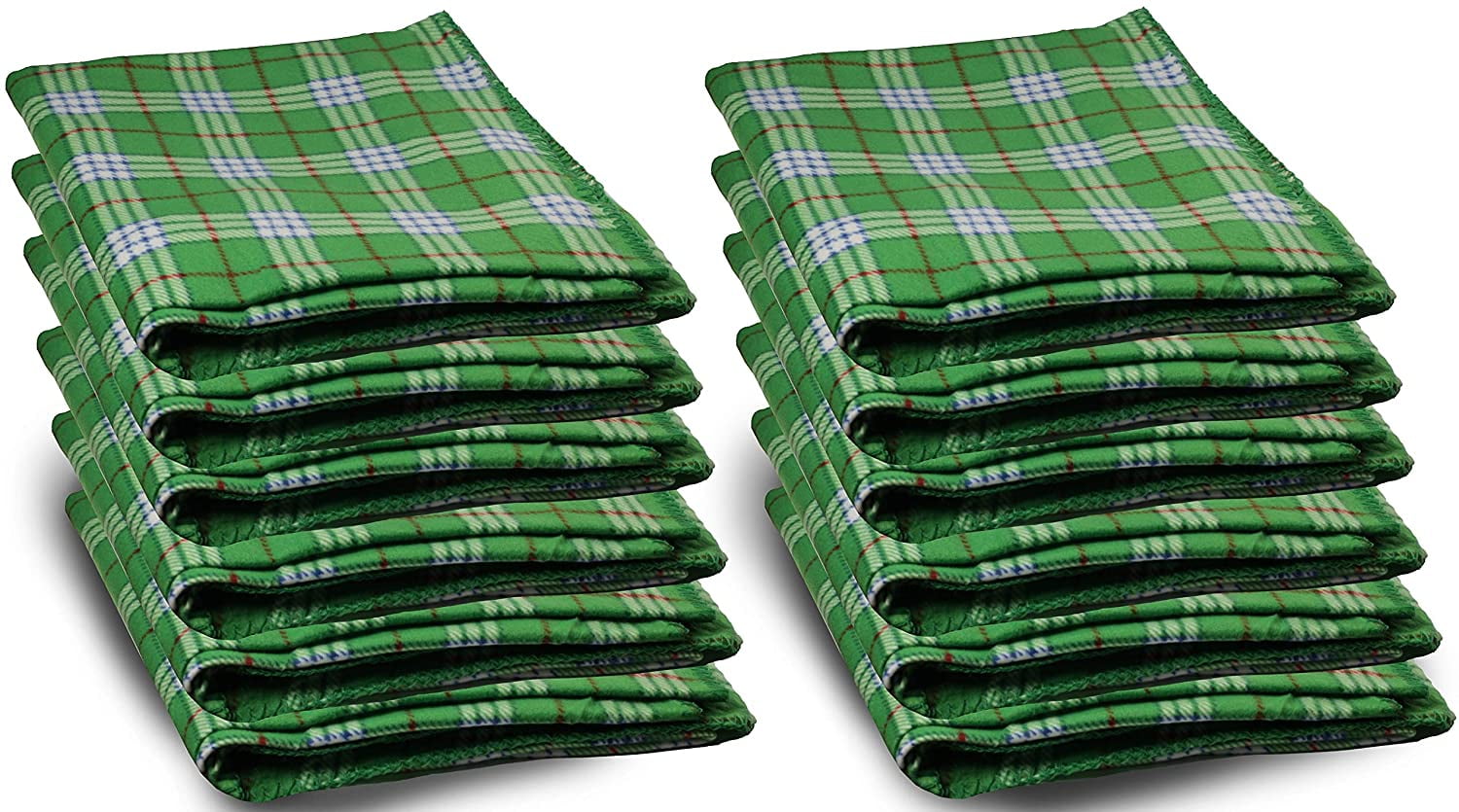 Moda West Case of 12 Wholesale Premium Bulk Soft Fleece Throw Blankets 50 X 60 with Assorted Colors 