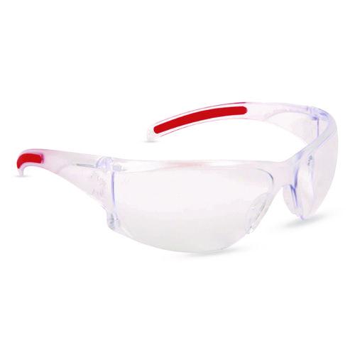 Hulk HK1 Series Safety Glasses, Anti-Fog, Clear/Red Plastic Frame, Clear Plastic Lens | Bundle of 5