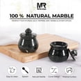 thumbnail image 2 of Radicaln Black Marble Salt Cellar Set of 2 – 3.5" Containers with Lids for Salt and Pepper – Dual Stone Spice Jars for Kitchen or Tabletop Storage, 2 of 7