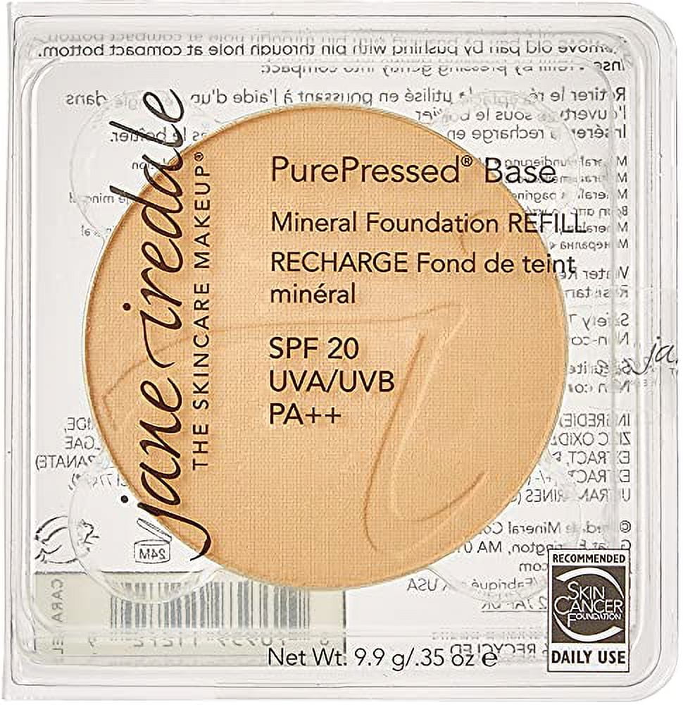 Jane Iredale PurePressed Base Foundation Refill SPF 20, Caramel, 0.35 Oz