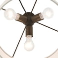 thumbnail image 5 of Livex Lighting Blossom 3-Light Modern Metal & Fabric Pendant in English Bronze, 5 of 9