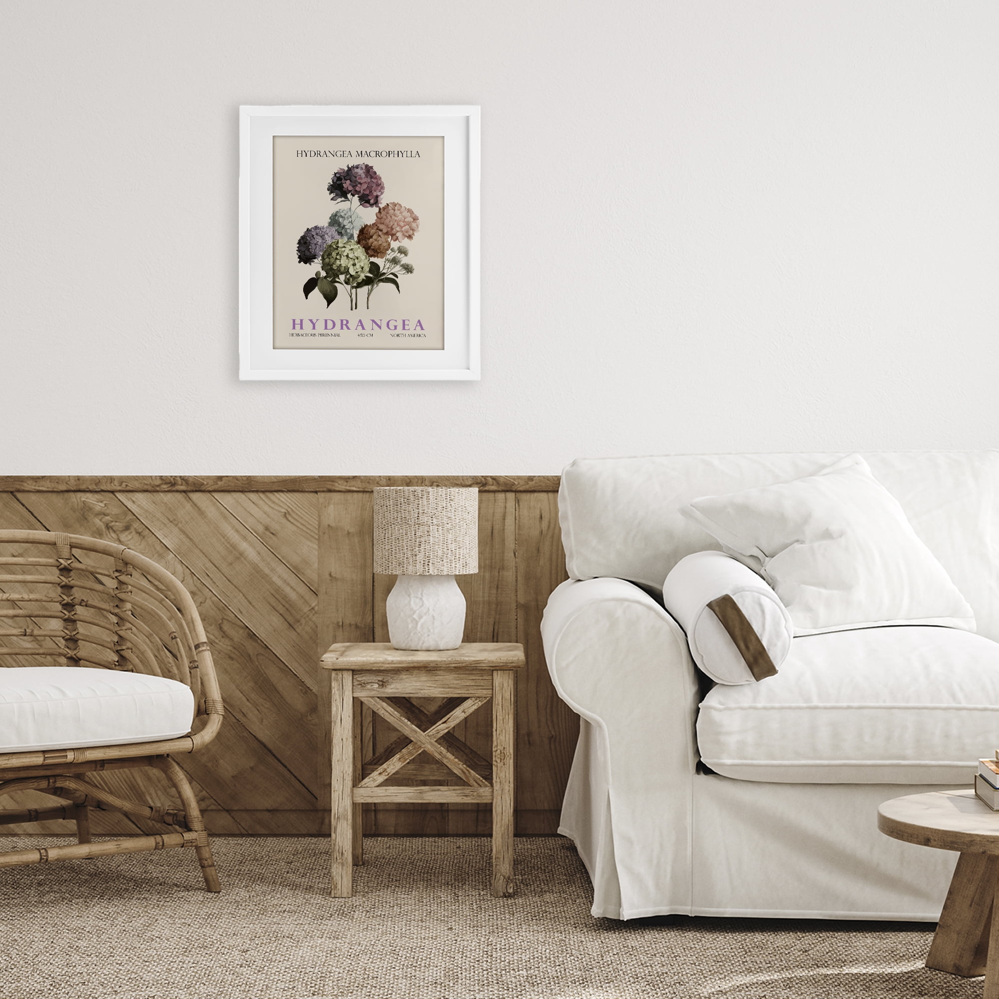 Stupell Industries Nature Hydrangea Bundle White Framed Print Under Glass, design by Christopher Giampietro