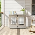 thumbnail image 6 of UBesGoo 31in Dog Crate Furniture, Wooden End Table with Double Doors, Decorative Pet Cage for Indoor Use, 6 of 8