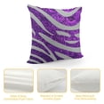 thumbnail image 4 of PHYHOO Purple Animal Print Throw Pillow Cove, Glitter Zebra Print Pillow Cover for Girls Women, Gray Sequins Stars Cushion Cover, Psychedelic Abstract Decorative Square Pillow Case, 4 of 5