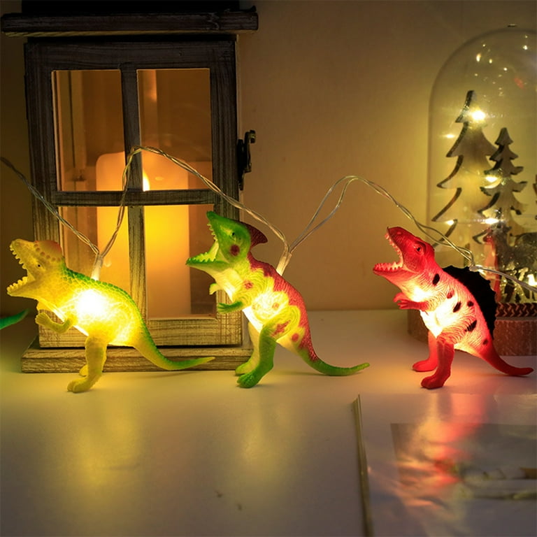 Yirtree LED Dinosaur String Lights Christmas String Lights Dinosaur Battery Operated Lights for Christmas Tree Home Holiday Decor