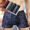 thumbnail image 5 of Lote de 4 calzoncillos tipo bóxer para hombre, ropa interior masculina de seda helada, suave, sexy, transpirable y cómoda, 5 of 5