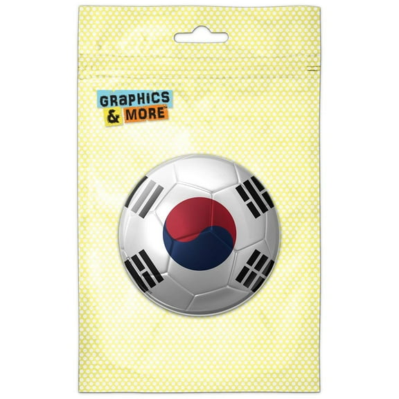 South Korea Flag Soccer Ball Futbol Football Pinback Button Pin Badge