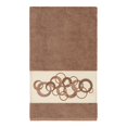 thumbnail image 3 of Authentic Hotel and Spa  Turkish Cotton Circles Embroidered Latte Brown 4-piece Towel Set, 3 of 5