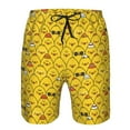 thumbnail image 3 of Honeii's Funny Ducks Print Men's Casual Shorts with Drawstring，Swim Trunks Quick Dry Beach Shorts, 3 of 5