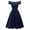 B163 Navy plus size summer dresses Clearance Under $5, variant on Fashion Flash Deals Cagogo Women Vintage Off Shoulder High Waist Elegant Evening Party Dress V Neck Short Sleeves Wedding Cocktail A Line Midi Gown Audrey Hepburn Dress