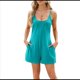 thumbnail image 3 of Mono de Verano Sin Mangas para Mujer, Holgado, Ajustable, con Tirantes Finos, Elástico y Bolsillos. Azul y Verde XXL, 3 of 9