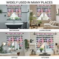 thumbnail image 3 of Spring Gnomes Swag Valances for Windows, Kitchen Curtains 36 Inch Length 2 Panels Set, Botanical Rose Leaves Black Buffalo Plaid Short Curtains for Small Windows Rod Pocket Cafe Curtains 28"x36", 3 of 8