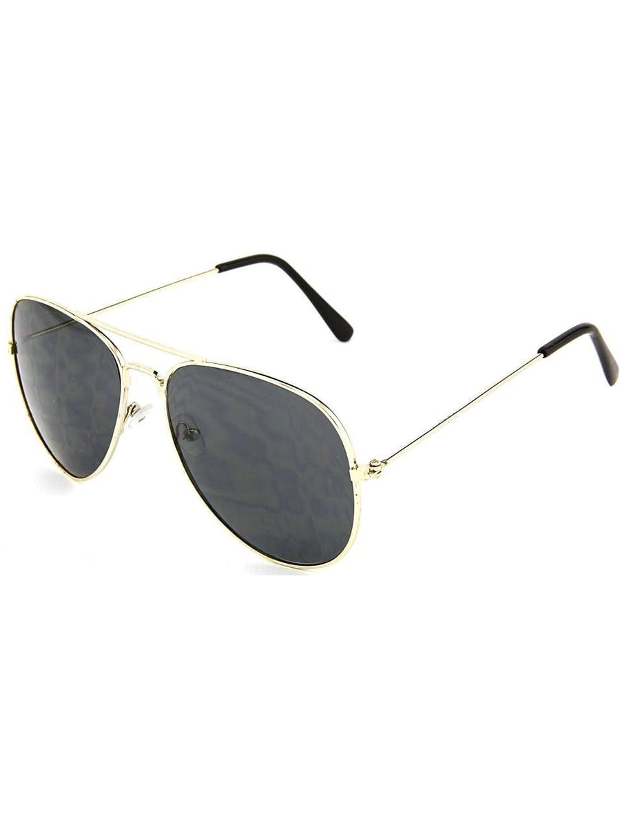 Sunglasses for Men Women Aviator Polarized Metal Mirror UV 400 Lens Protection Black 