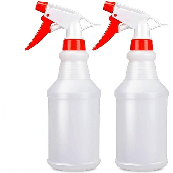 Empty Spray Bottles (16oz/2Pack) - Adjustable Spray Bottles for Cleaning Solutions - No Leak and Clog - HDPE spray bottle For Plants, Pet, Vinegar, BBQ, and Rubbing Alcohol
