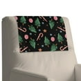 thumbnail image 4 of COEQINE Headrest Cover for Recliners, Non-Slip Faux Leather Headrest Protector with Hook and Loop Straps, Waterproof Furniture Protector for Sofa, 17x27 Inch, Christmas Tree Star Candy Cane, 4 of 7