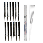 KOS 2 Pack of 6 Black Wrapping Sparkling Candles and 1 Pack of 6 10inch Sparklers for Birthdays Weddings Parties Cake Sparklers