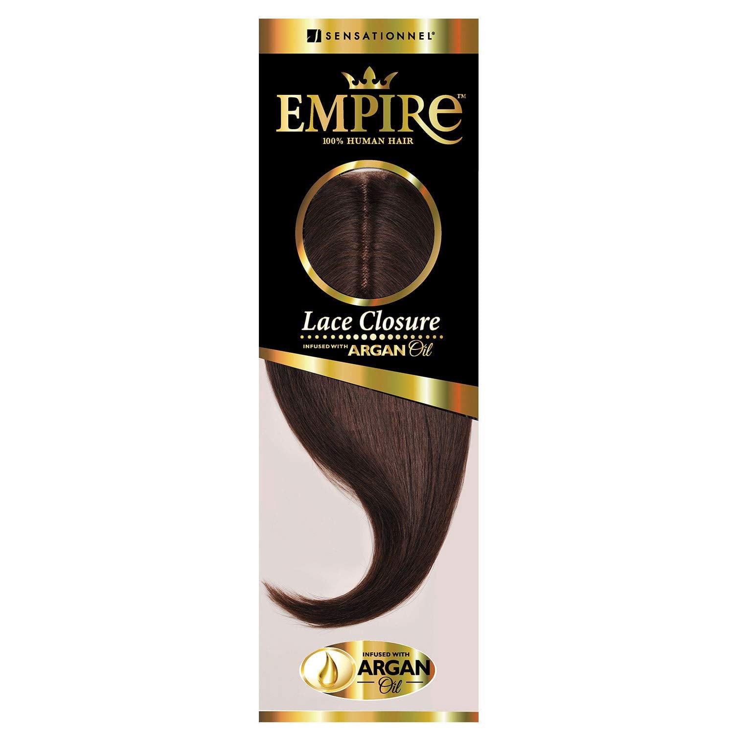 Sensationnel Empire Yaki Human Hair 3-Way Parting Closure - 12"