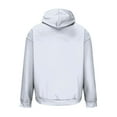 thumbnail image 4 of SGFCWSX Mens Oversized Hoodie Men Fleece Lined with Drawstring Hood Casual Graphic Pullover Sweatshirt White Size M, 4 of 5