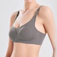 thumbnail image 2 of SMihono Nursing Bras for Breastfeeding Front Closure Seamless Relaxed Comfort Pregnancy Maternity Wireless Bralette (Dark Gray L ), 2 of 3