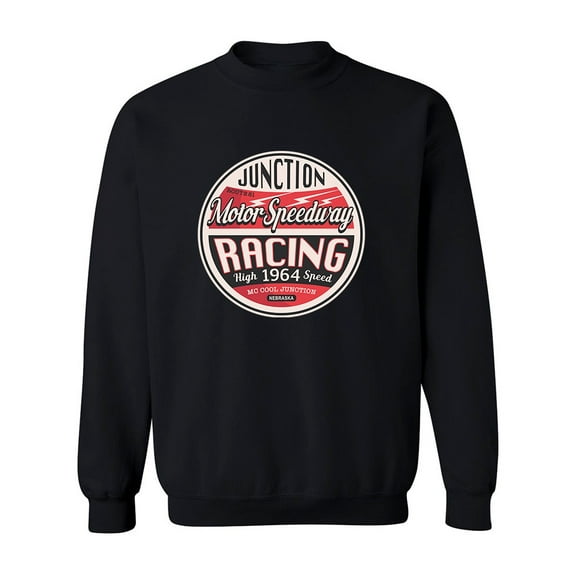 Vintage Motorcycle Racing Design Sweatshirt Men - Men Sweatshirt, Black, Small