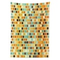 thumbnail image 3 of Ambesonne Retro Tablecloth Rectangular Table Cover, Checkered Square Wall, 52"x70", Multicolor, 3 of 4