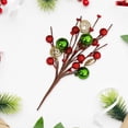 thumbnail image 5 of yotijay 6 Pieces Christmas Picks Christmas Tree Branch Toppers Red Green, 5 of 5