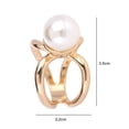thumbnail image 2 of LYMAYTER Geometric Design Jewelry Stylish Geometric Silk Scarf Buckle - Faux Pearl, Light Luxury, 2 of 7