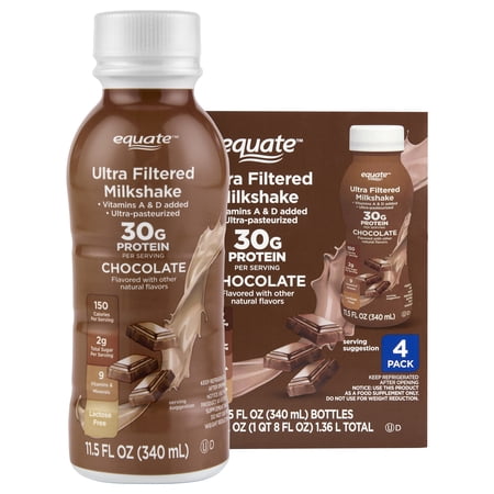 Equate Ultra-Filtered Milk Protein Shake 30g - Chocolate 4pk